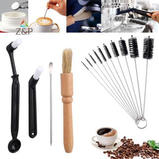 Z & P 4 ชิ้นเครื่องชงกาแฟชุดทําความสะอาดเครื่องบดกาแฟแปรงสํา…