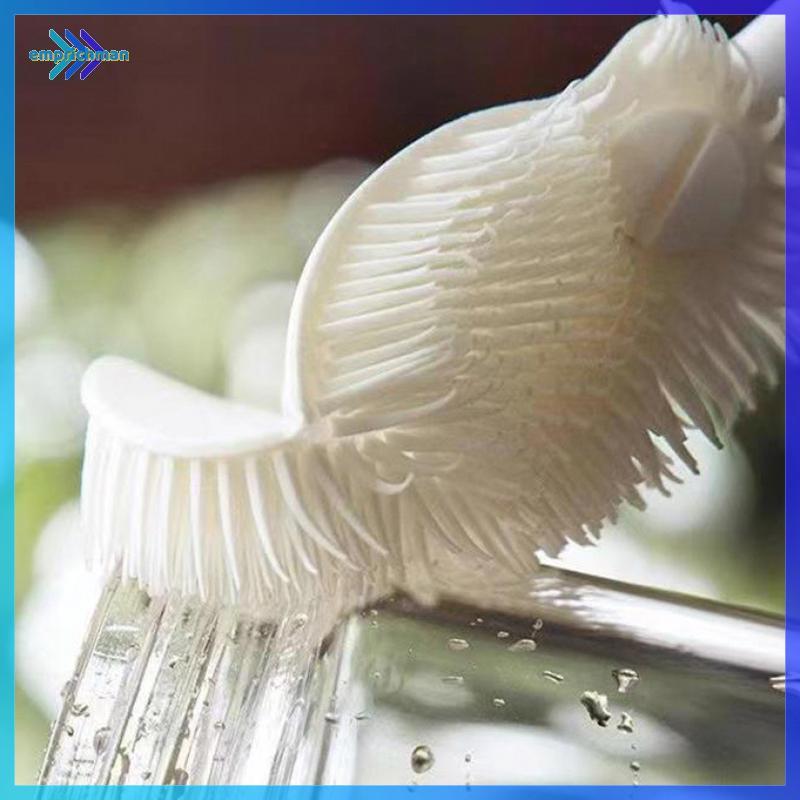 EPMN> แปรงทําความสะอาดถ้วยด้ามยาวขวดทําความสะอาดซิลิโคนขวดนม Wineglass ถ้วยทําความสะอาดครัวเรือนแก้ว