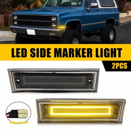 Full LED Side Marker Lights For 81-91 Suburban Jimmy K5 Blazer C10 K10 C20 K20