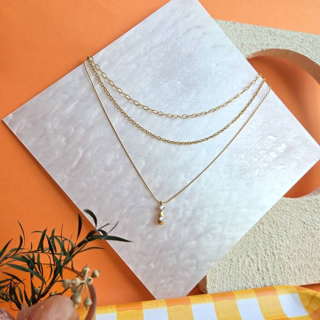 (WELRY.acc) พร้อมส่ง สร้อยคอเลเยอร์ 3 ชั้น รุ่น Fairy