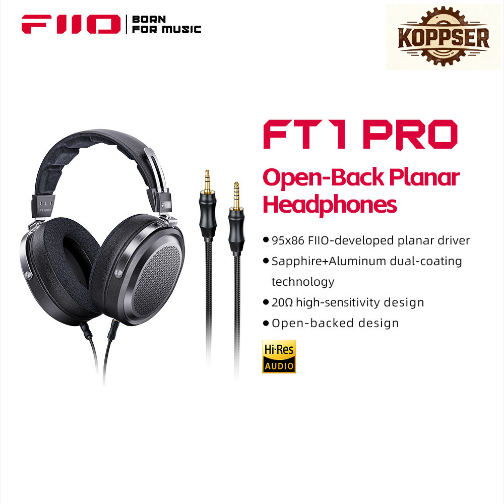 Local FiiO FT1 Pro Open-Back Planar Magnetic Wired Hi-Fi Headphones for Home Studio Recording High S