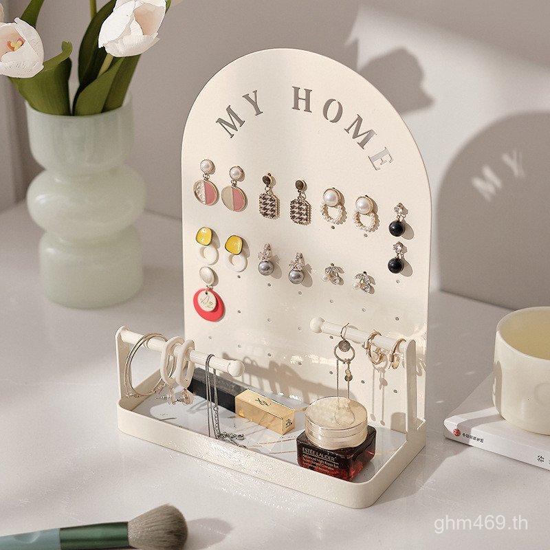 ขาตั้งจอแสดงผลการจัดเก็บต่างหูเครื่องประดับสร้อยคอเหล็กขนาดใหญ่-ความจุชั้นเก็บต่างหูต่างหูครัวเรือนก