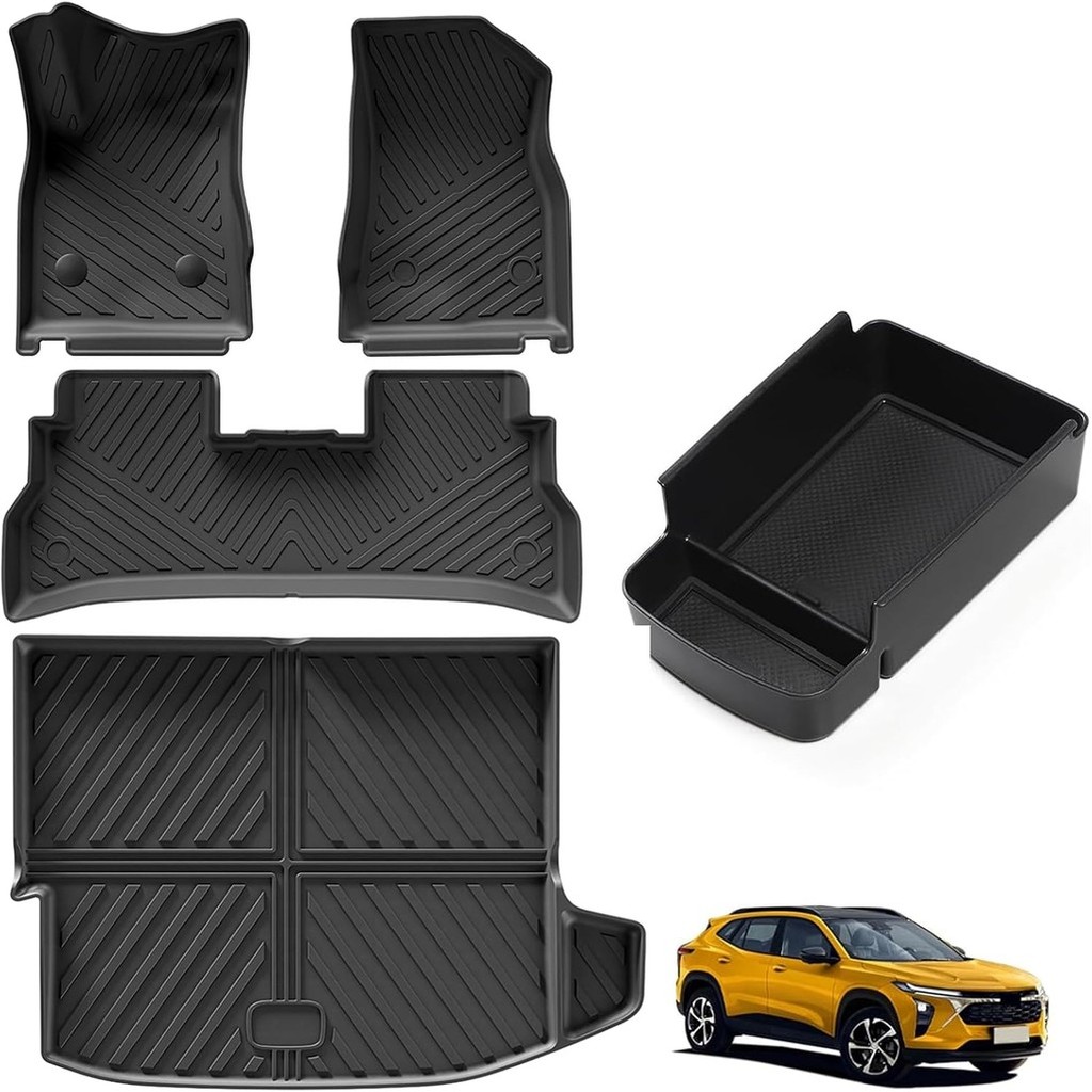 SMABEE Fit สําหรับ 2024 2025 Chevy Trax ชั้น Mats & Cargo Liner ทุกสภาพอากาศชั้น Liners Trunk Mat, ค