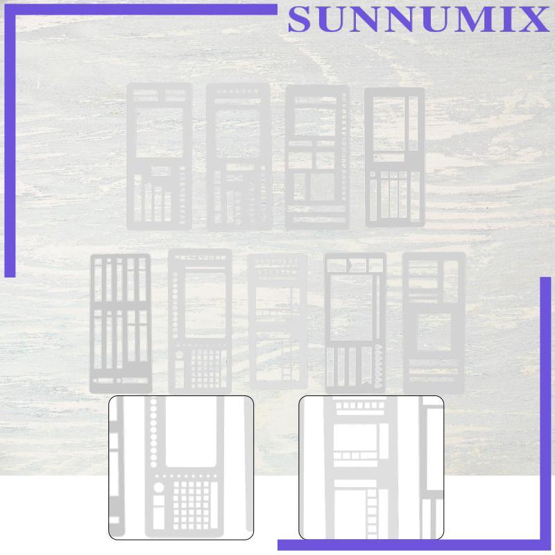 [Sunnimix] 9 ชิ้น Journal ไอเดียลายฉลุ Overviews Checklist Planner Stencils Planner Tracker แม่แบบกา