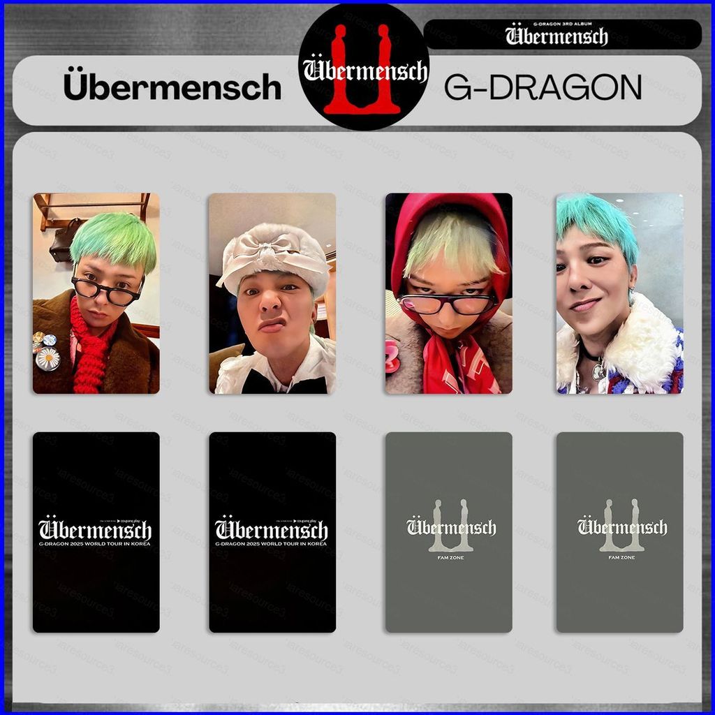 SQ3 4 ชิ้น/เซ็ต G-DRAGON Ubermensch LOMO การ์ด FAM ZONE คอนเสิร์ตโปสการ์ดคอลเลกชันดาว Periphery QS3