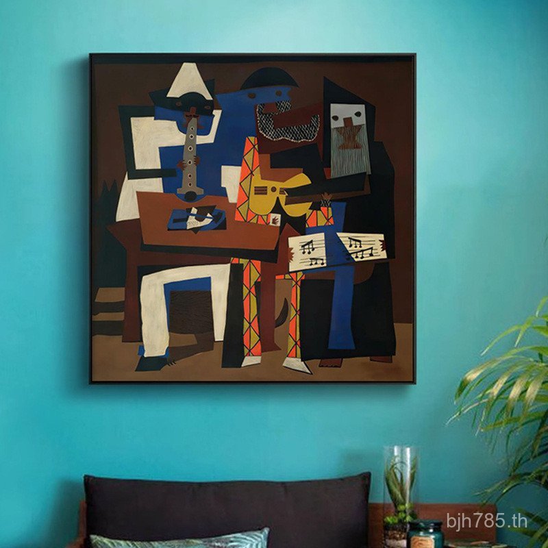 ผนังห้องนั่งเล่นภาพวาดผนังภาพวาด Picasso ร้านอาหารศิลปะภาพวาดบทคัดย่อ Entrance ตัวอักษร Study ตกแต่ง
