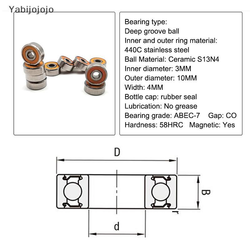 Yabijojojo 1 ชิ้นสแตนเลสเหยื่อหล่อ Spinning Fishing Reels 5x10x4 3x10x4 5x11x4 ดัดแปลงแบริ่ง Hybrid 