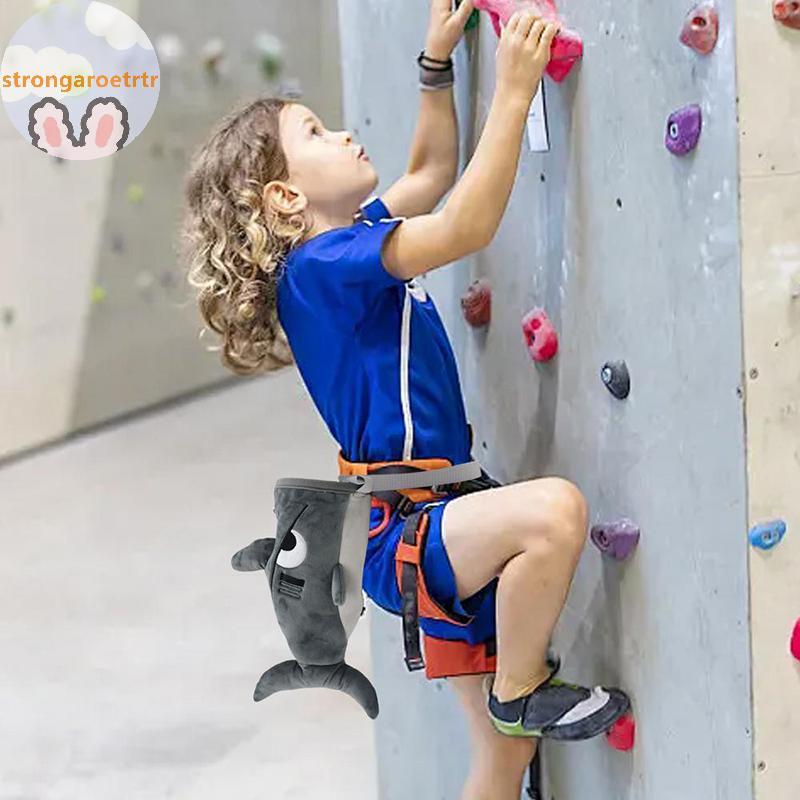 Strongaroetrtr Shark Chalk Bag สําหรับ Rock Climbing สัตว์ Bouldering Chalk Bag Rock Climbers Gym กี