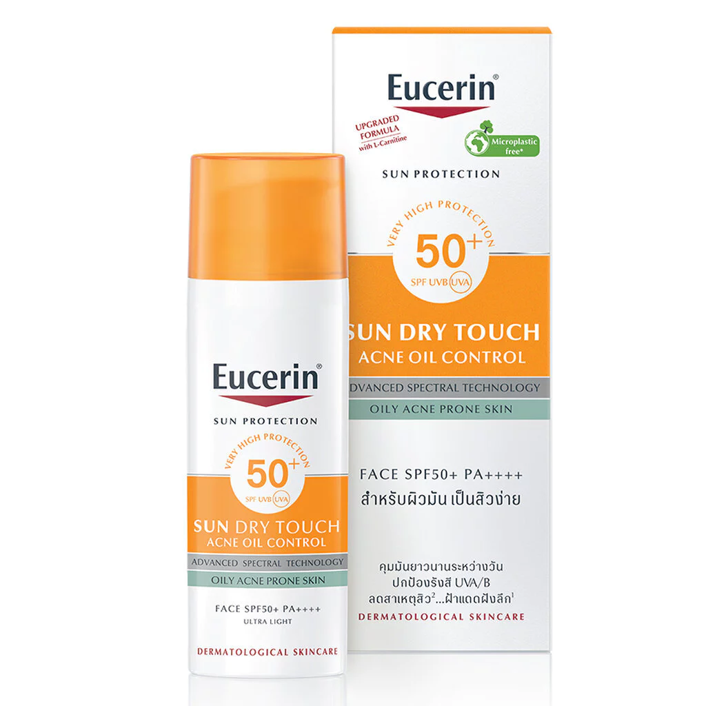 Eucerin ครีมกันแดด ยูเซอริน ซันดราย ทัช แอคเน่ ออยล์ คอนโทรล SPF50+ PA++++ 50 มล.