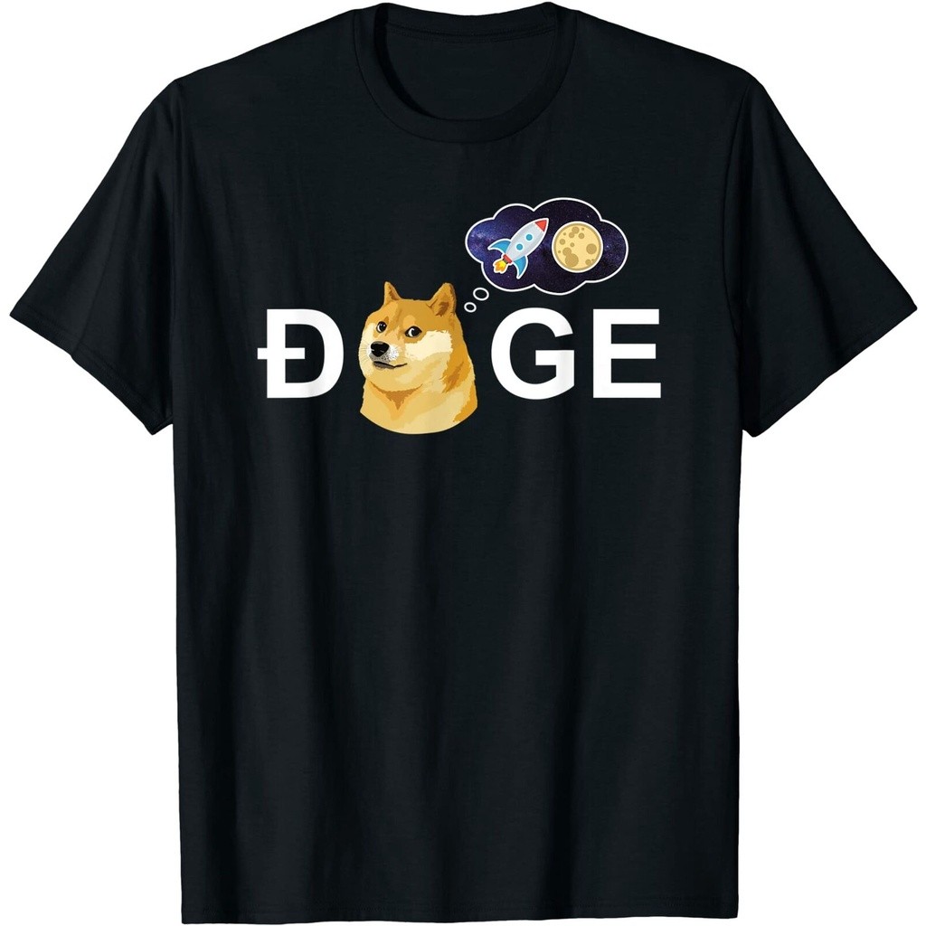เสื้อยืด พิมพ์ลายกราฟิก Dogecoin Doge Hodl To The Moon Crypto Meme แฟชั่นคู่รัก สําหรับสุนัขS-5XL