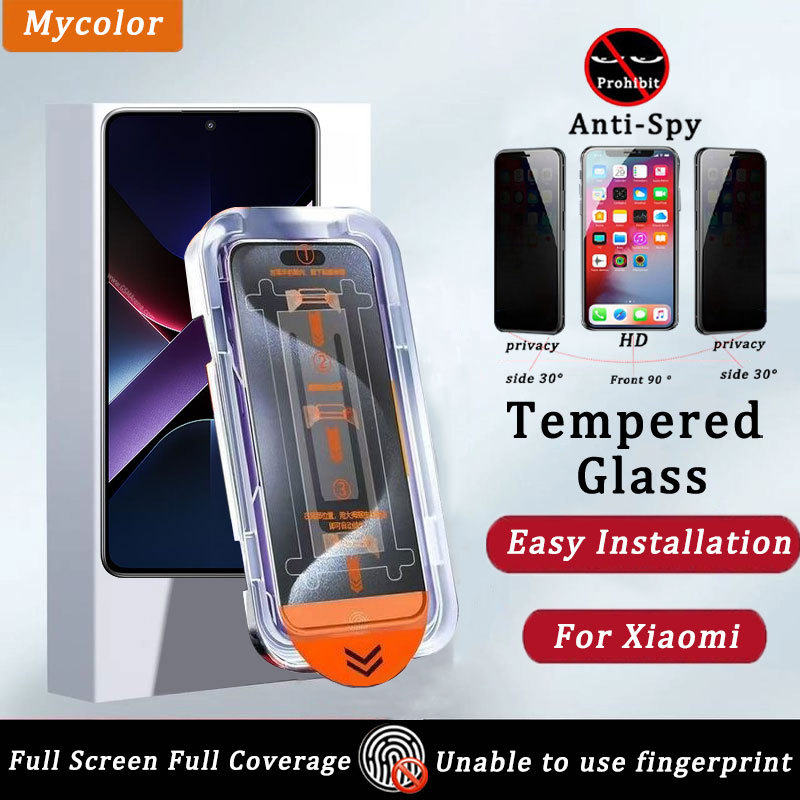 ทำความสะอาดฝุ่นโดยอัตโนมัติ ฟิล์มกระจก iิล์มกันเสือก กันมองข้าง สำหรับ Xiaomi POCO C75 C65 C61 C55 C