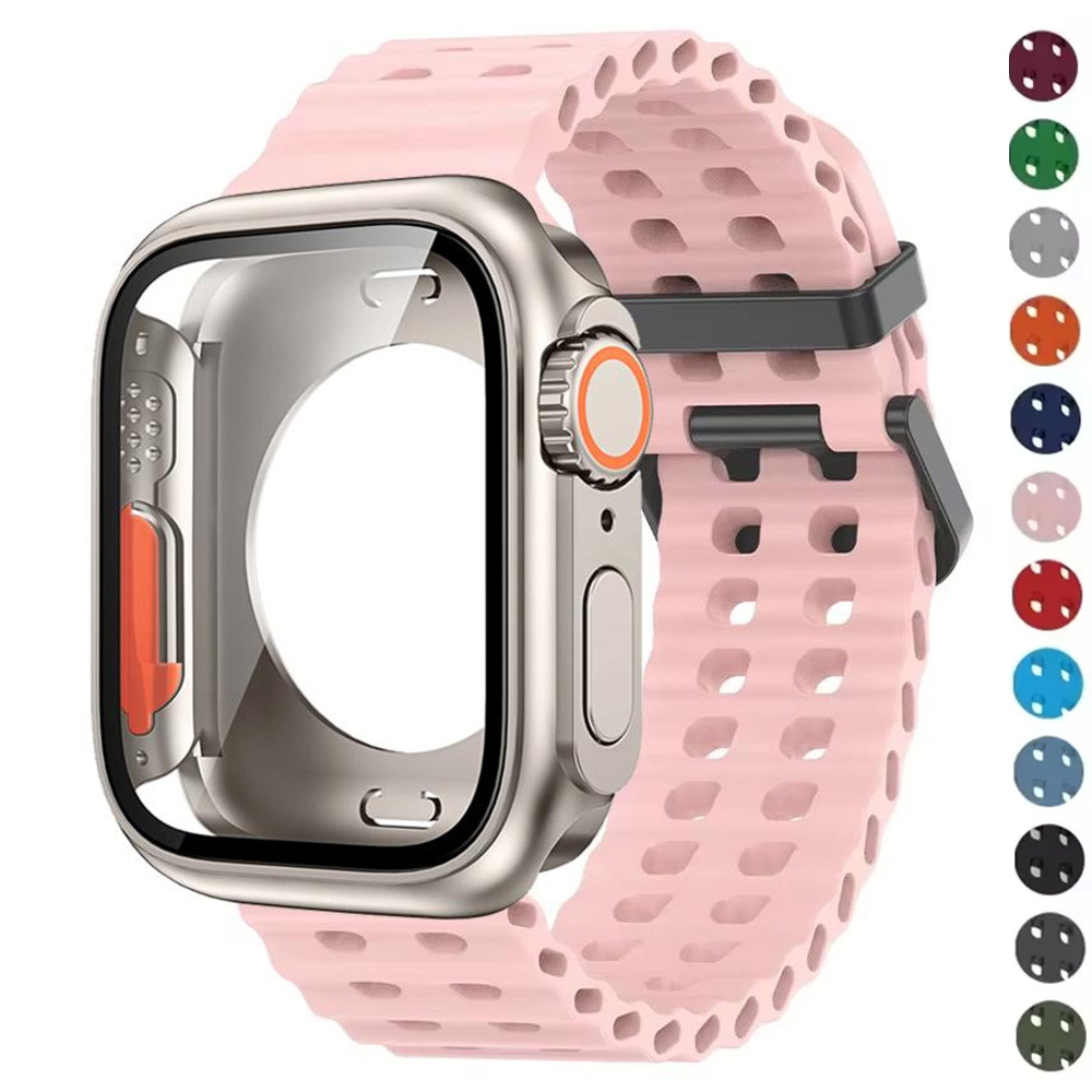 Ocean สายซิลิโคน เปลี่ยน Ultra 49 มม. สําหรับ Apple Watch 46/45/44 มม. Series 11/10/9/8/7/6/5/4/3/2