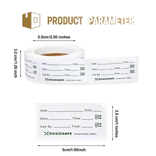 ของมาใหม่！500ชิ้น/ม้วน ฉลากสติ๊กเกอร์ Kitchen Sticker แสดงวันผลิต-วันหมดอายุ สำหรับตู้เย็นตู้แช่แข็งป้าย