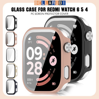 กรณีแก้วนิรภัย for Redmi Watch 6 5 4 กรณีคอมพิวเตอร์ฮาร์ดรอบ for Smartwatch Redmi Watch 6 5 อุปกรณ์ปกป้องกันกระแทกหน้าจอ