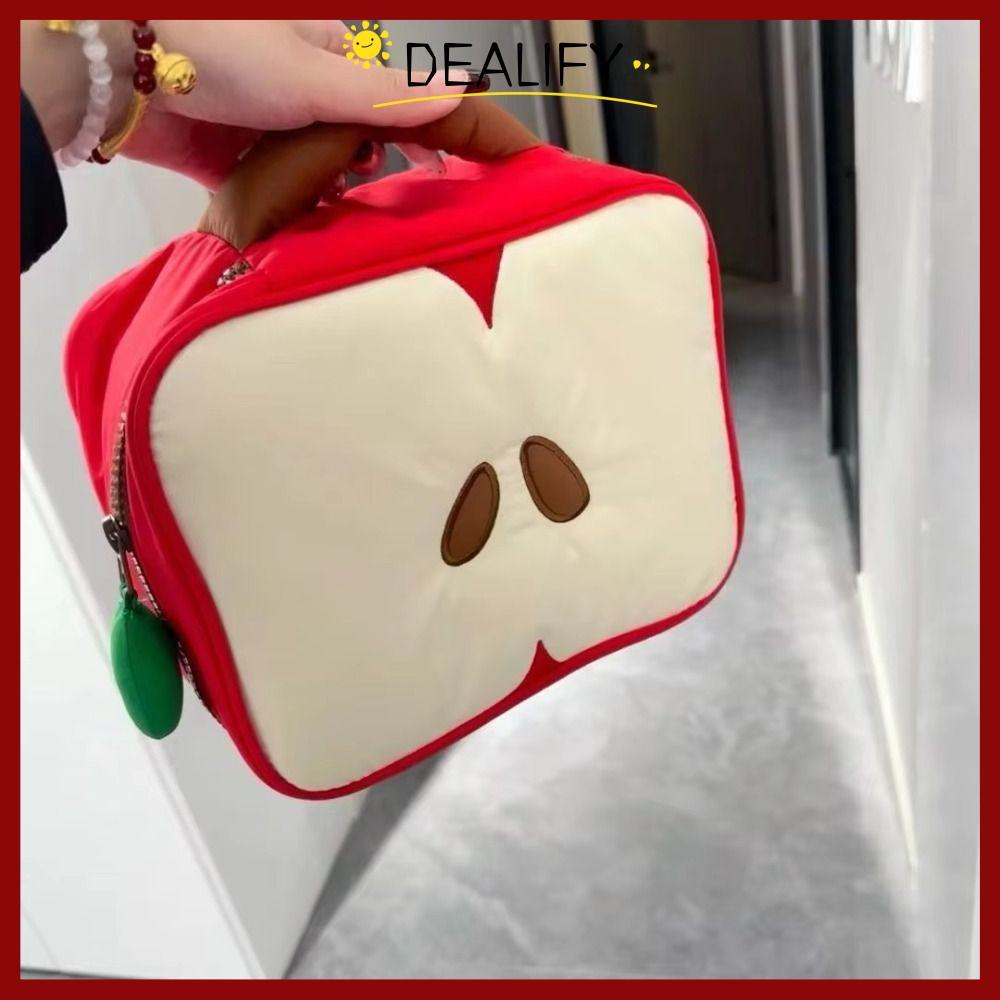 DEALIFY Travel Toiletry Bag, Portable with Channels Makeup Bag, Cute Large Pattern Light-weight Stor