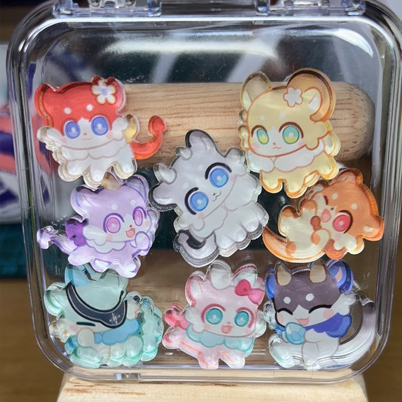 8 ชิ้น/ล็อตเกม Cifera Castophy Aglaea Tribios Hyacine Anaxagoras Mydei NeiKos496 หนาอะคริลิค Stand-U