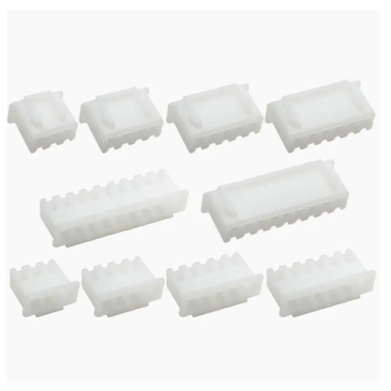 100pcs XH2.54 Connector Header ที่อยู่อาศัย 2.54 มม.ขั้วพลาสติกซ็อกเก็ต XH-2P/3 P/4 P/5 P/6/7 P/8 P/