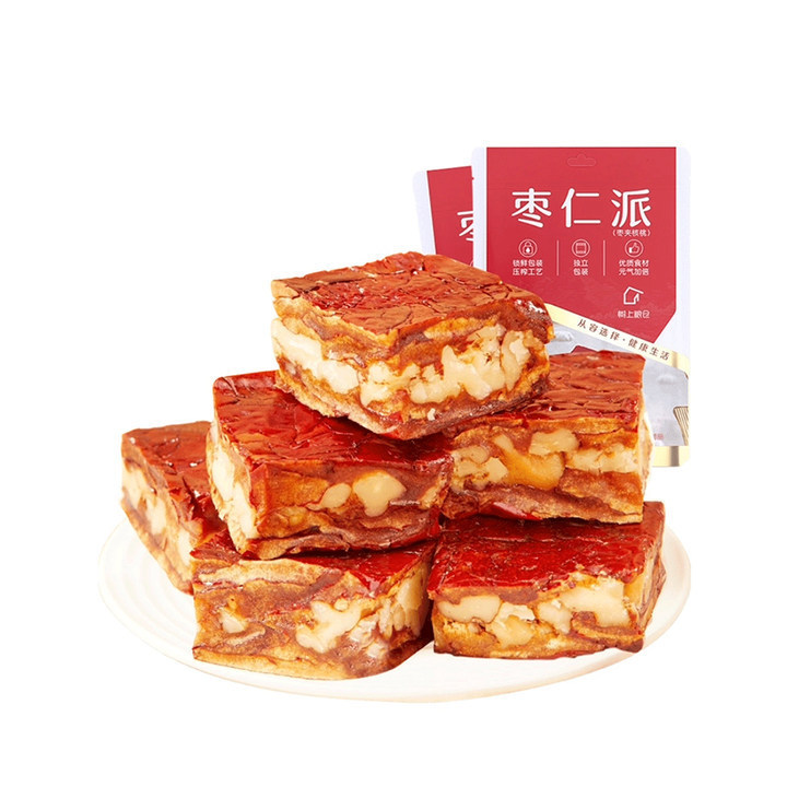 Haoxiangyou พุทราเคอร์เนลพาย 198g พุทรากับเมล็ดวอลนัท Xinjiang พุทราวันที่สีแดงพร้อมวอลนัท Jun Jun J