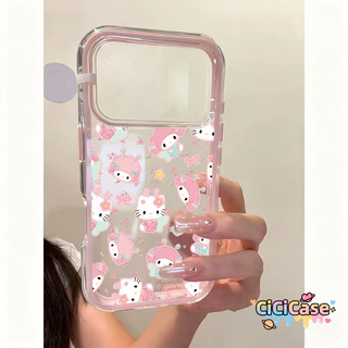 Hello Kitty My Melody น่ารัก เคสโทรศัพท์ เคสไอโฟน 17 16 สำหรับ iPhone 12 13 15 11 17 16 14 Pro Max 17AIR 16 15 14 Plus