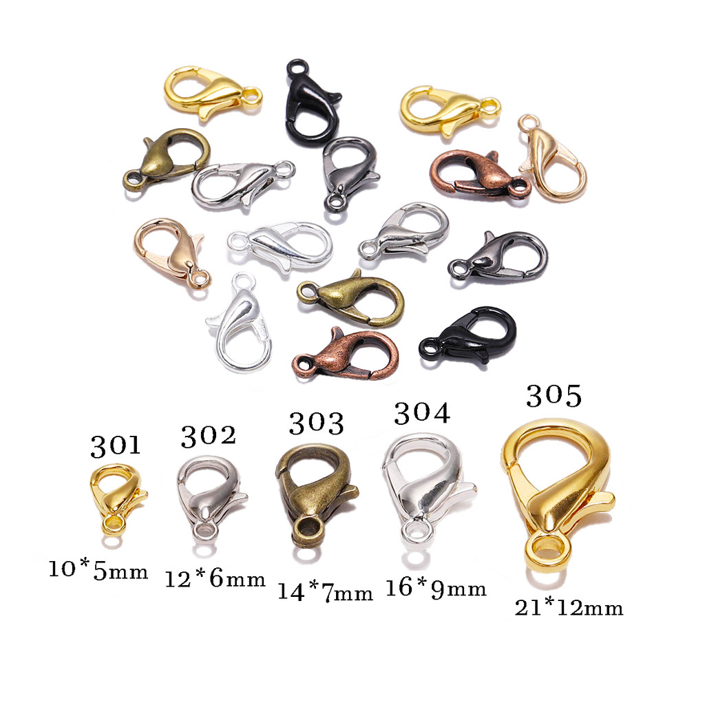 10ชิ้น/ล็อต304สแตนเลส Clasps กุ้งก้ามกรามตะขอสำหรับ สร้อยคอสร้อยข้อมือ End Connectors อะไหล่โซ่เครื่องประดับหัวเข็มขัดทำ