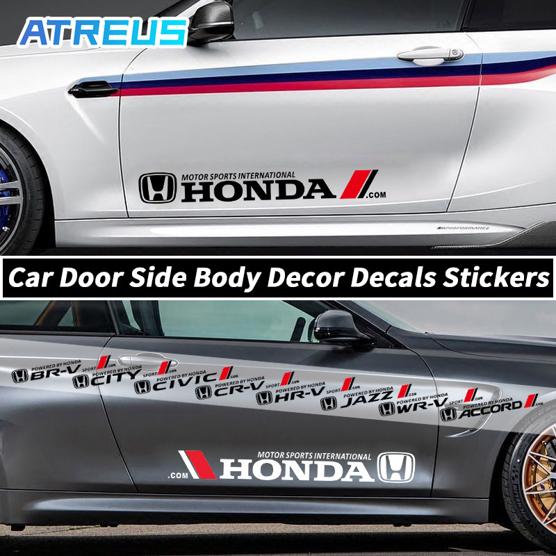 Honda สติกเกอร์กันรอยขีดข่วน ป้องกันรอยขีดข่วน สําหรับตกแต่งประตูรถยนต์ ฟิล์มติดรถ สติ๊กเกอร์ ติดรถย