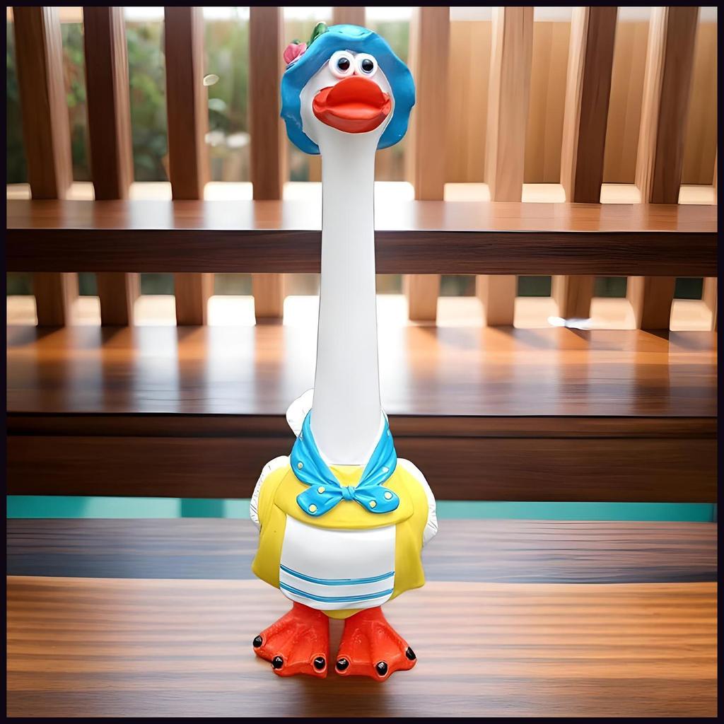 สวนประติมากรรมเรซิ่น Geese ประติมากรรมตลก Geese ตุ๊กตาเดสก์ท็อปตกแต่งสําหรับวันเกิดในร่มกลางแจ้ง ban