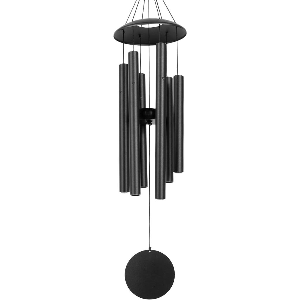 Wind Chimes for Outside, 28-Inch Simple Metal Wind Chimes Deep Tone with 6 Thick Aluminum Tubes – Id