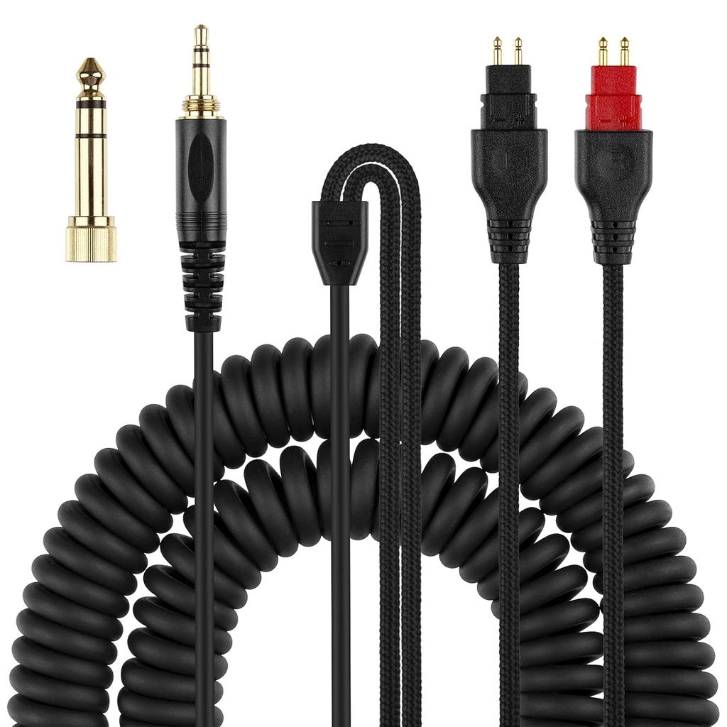 weishan Coiled Headphone Cord Replacement for Sennheiser HD650, HD660 S, HD600, HD6XX, HD580, HD565,