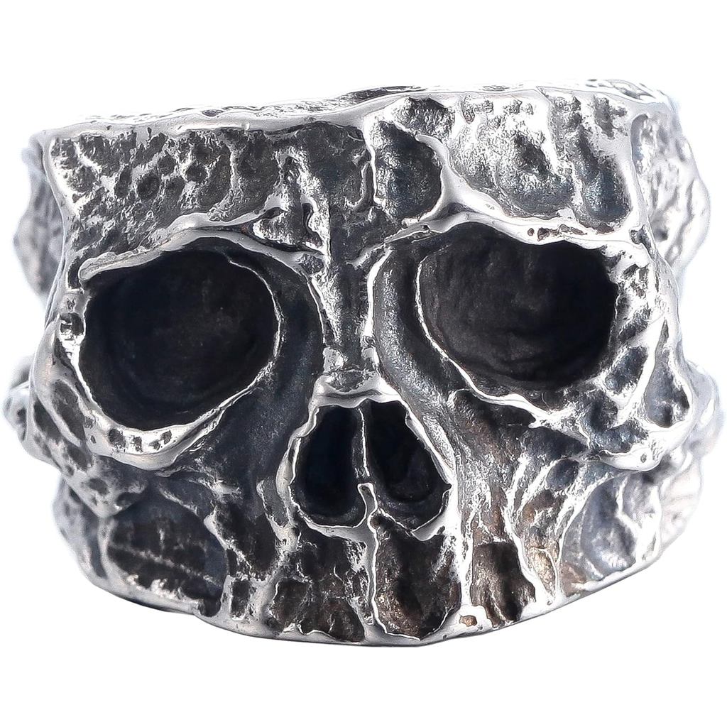 Skull Rings Stainless Steel Jewelry Edgy Chunky Death Ring for Men