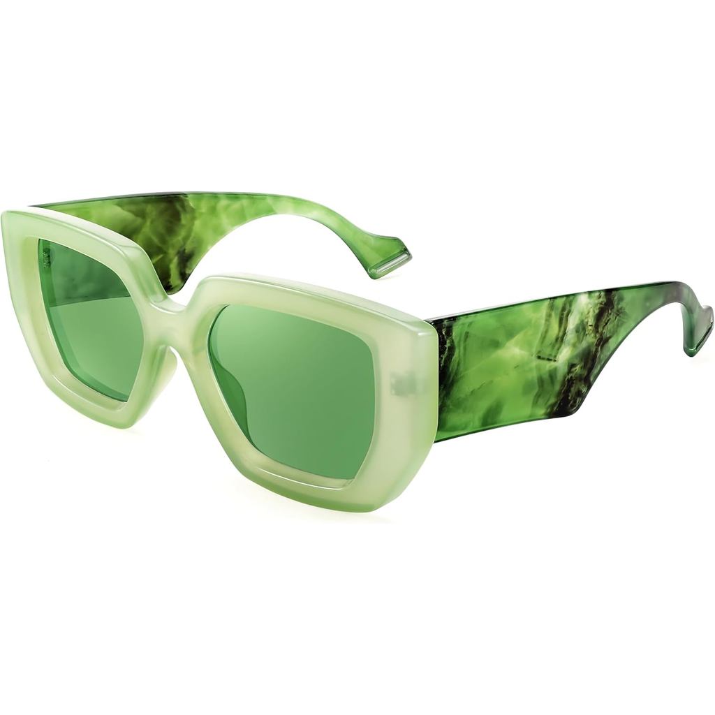 FEISEDY Oversized Square Sunglasses for Women Men Thick Frame Shades B4074