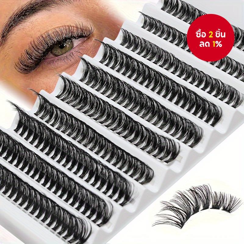 ขนตาปลอมทำเองแบบ D Volume ธรรมชาติหนาหลายสไตล์ ขนาด 8-16 มม.