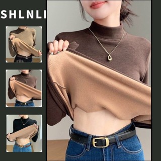 ชุดชั้นในกึ่งคอสูงแบบกำมะหยี่ สำหรับฤดูใบไม้ร่วงและฤดูหนาว ส…