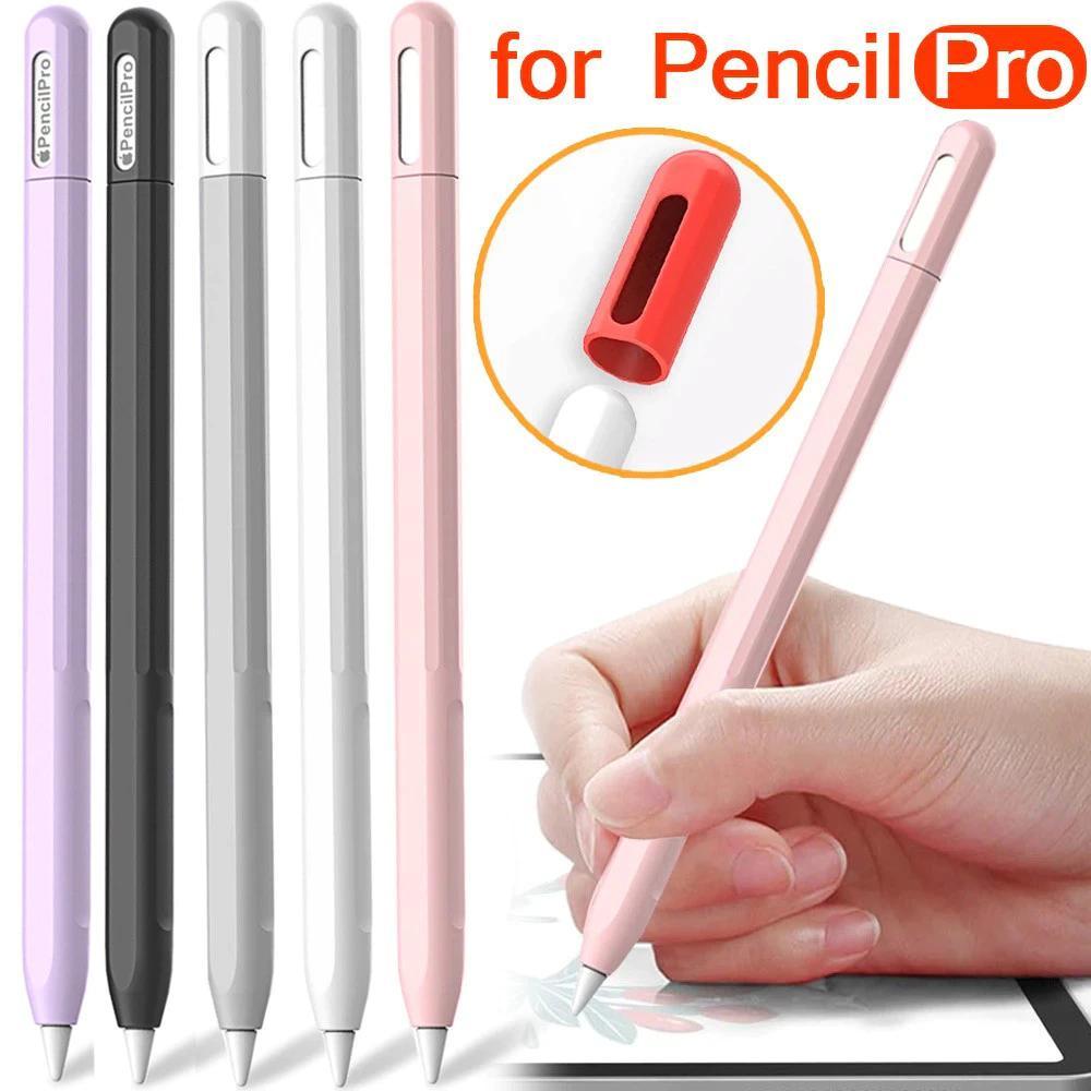 เคสซิลิโคนสำหรับ Pencil Pro/1/2/3 รุ่น แขนนิ่ม ที่ใส่ปากกแฟชั่นธุรกิจคลาสสิกป้องกันการหล่นกันลื่น ฝาครอบป้องกันบางเฉียบ