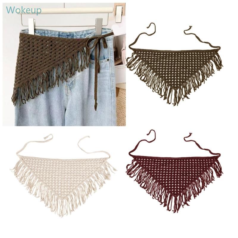 Breathable Openwork Knit Triangled Scarf For Layering In Spring And Autumn Lightweight Design
