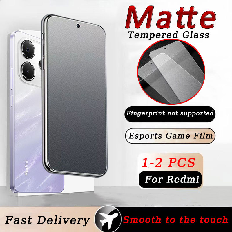 ฟิล์มกระจกแบบด้าน รุ่น Redmi Note 14 14s 13 13R 12R 12 Turbo 12s 11 11T 11s 11E 11R 10 10s 9 9s Pro 