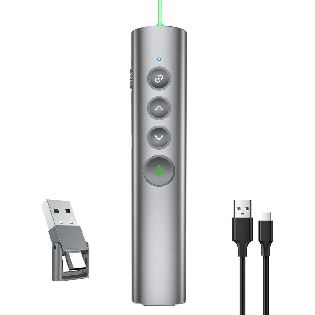 Metal Presentation Clicker with Laser Pointer for Powerpoint Presentations Powerpoint Clicker Remote