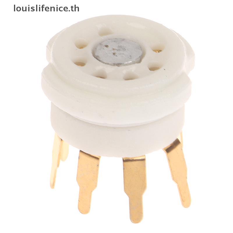 LNTH 1PCS 6AQ5 EAA91 6J1 6J2 6X4 6Z4 ซ็อกเก็ตหลอด Gold-plated ซ็อกเก็ตสําหรับ 7Pin B7G Vaccum หลอดเค