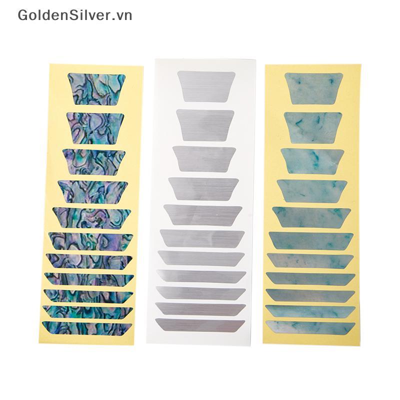GoldenSilver Electric Acoustic Guitar Inlay Sticker Fretboard Markers กีตาร์สติกเกอร์ขนาด VN