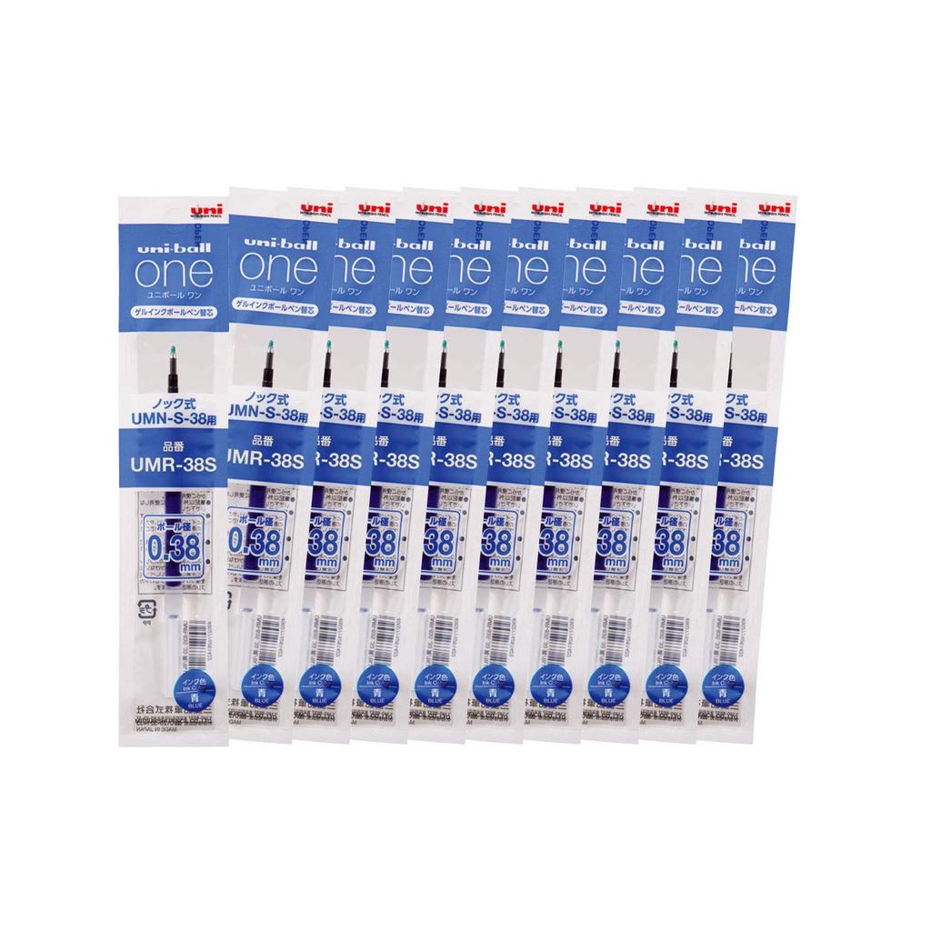 Mitsubishi Pencil Gel Ballpoint Pen Refill Uni-ball One 0.38mm Blue 10 pieces Box UMR38S.33
