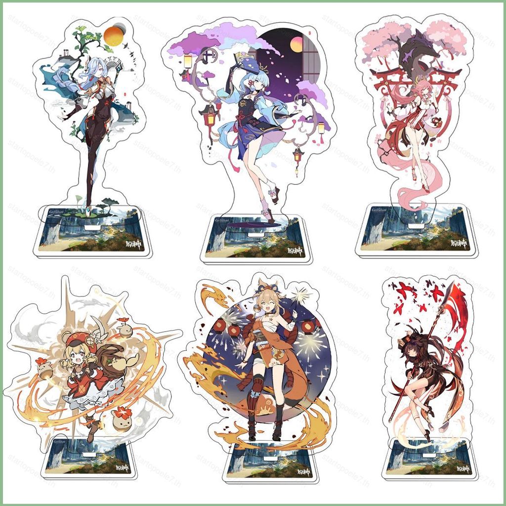 Genshin Impact อะคริลิค Yae Miko Kamisato Ayaka Shenhe Yoimiya ตุ๊กตาการ์ตูน Action Figure ของขวัญสํ
