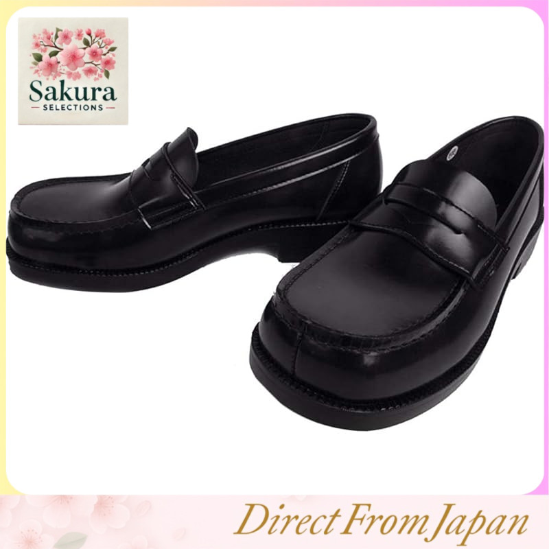 HARUTA Haruta 4900 Women's Loafers Shoes Forehead Loafers Coin Loafers School Use Black 25.5 cm