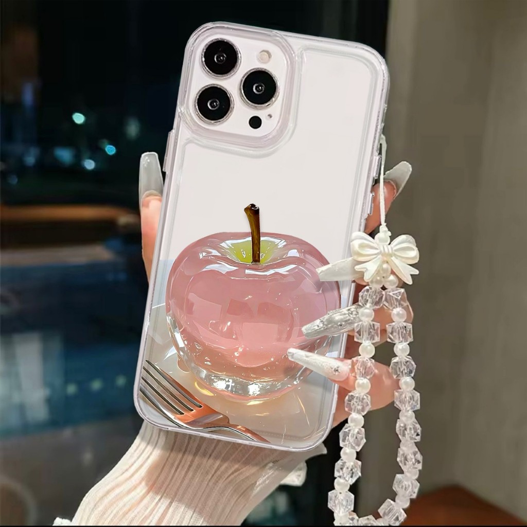 HP Softcase + สายคล้องสําหรับ Realme 14 12 13 Pro Plus GT Neo 3T 7 P3 C67 Fruit Motif เคสโทรศัพท์ - 