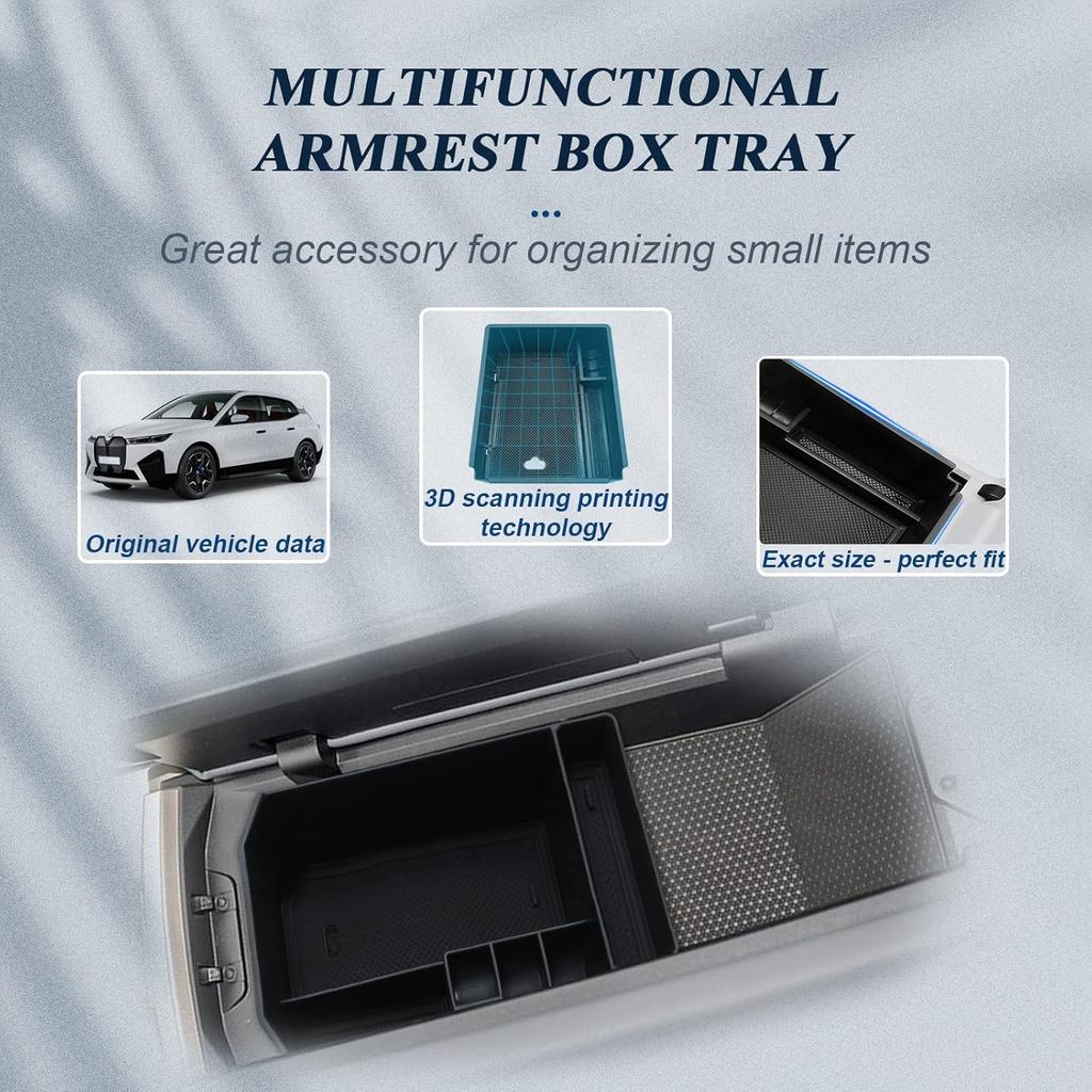 BIBIBO [Upgraded for 2024 2025 2026 BMW iX Accessories 2023-2026 BMW iX Center Console Organizer for