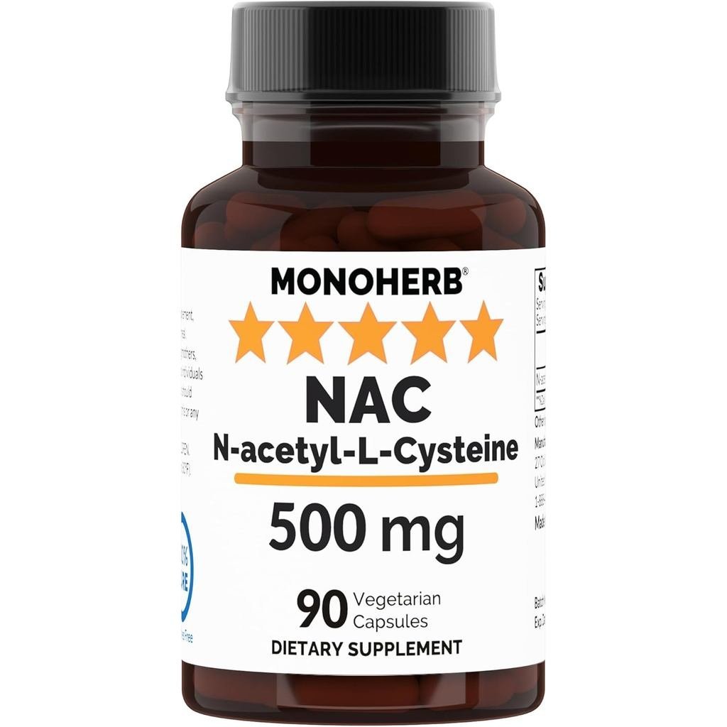 N-Acetyl-L-Cysteine - NAC - 500 mg - 90 Veg Capsules