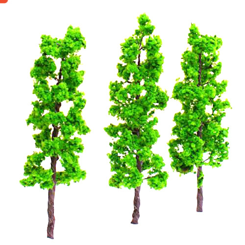 [Predolo] 10 Model Pine Trees Train Train Wargame Forest Diorama Scenery HO OO Scale