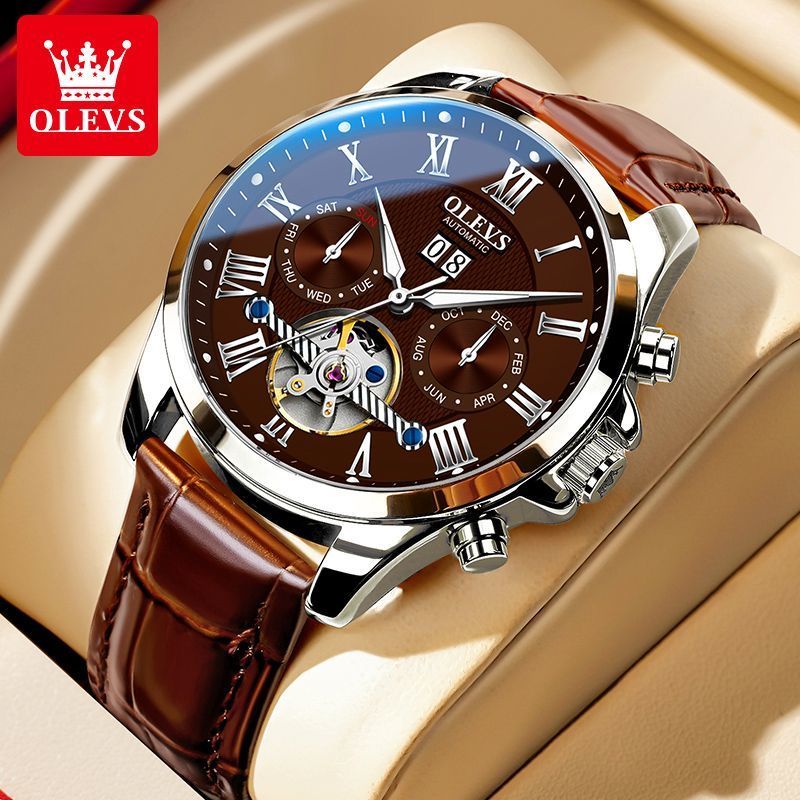 ใหม่ Swiss Certified Automatic Mechanical Watch High-End Multi-Function
