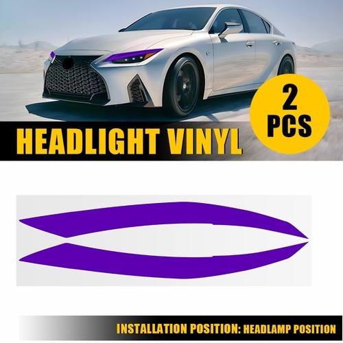 Fits 2021-2025 Lexus IS PURPLE Headlight DRL Tint Front Overlay Vinyl Is 350 300