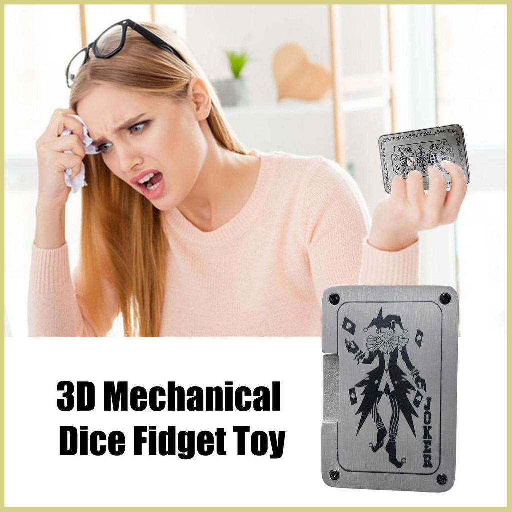 Mechanical Dice Stress Toy Mechanical Dice อลูมิเนียมความเครียด Reliever Tension Relief Spinner กดแล