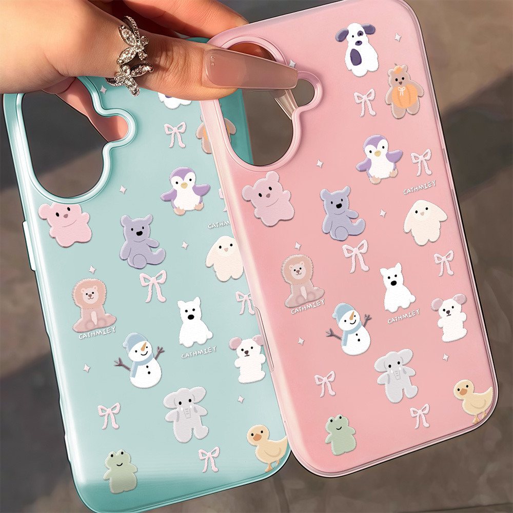 สัตว์น่ารัก For Redmi 15C 9C 9A 10A 10C Note 13 9 14 11 12 9s 12C 13 10 12 13C 14C A5 9 Pro Max Poco C75 C71 2 ใน 1 เคส