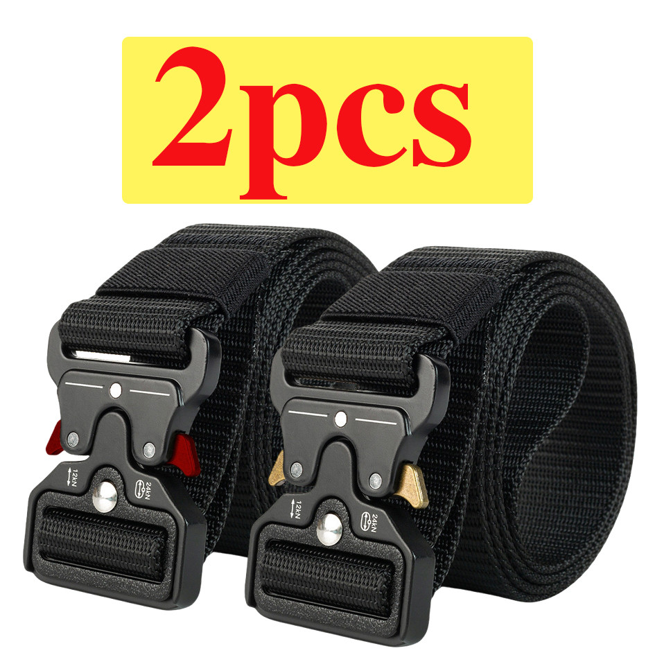 Tactical belt men's multi-functional military fan canvas belt outdoor artificial nylon training belt